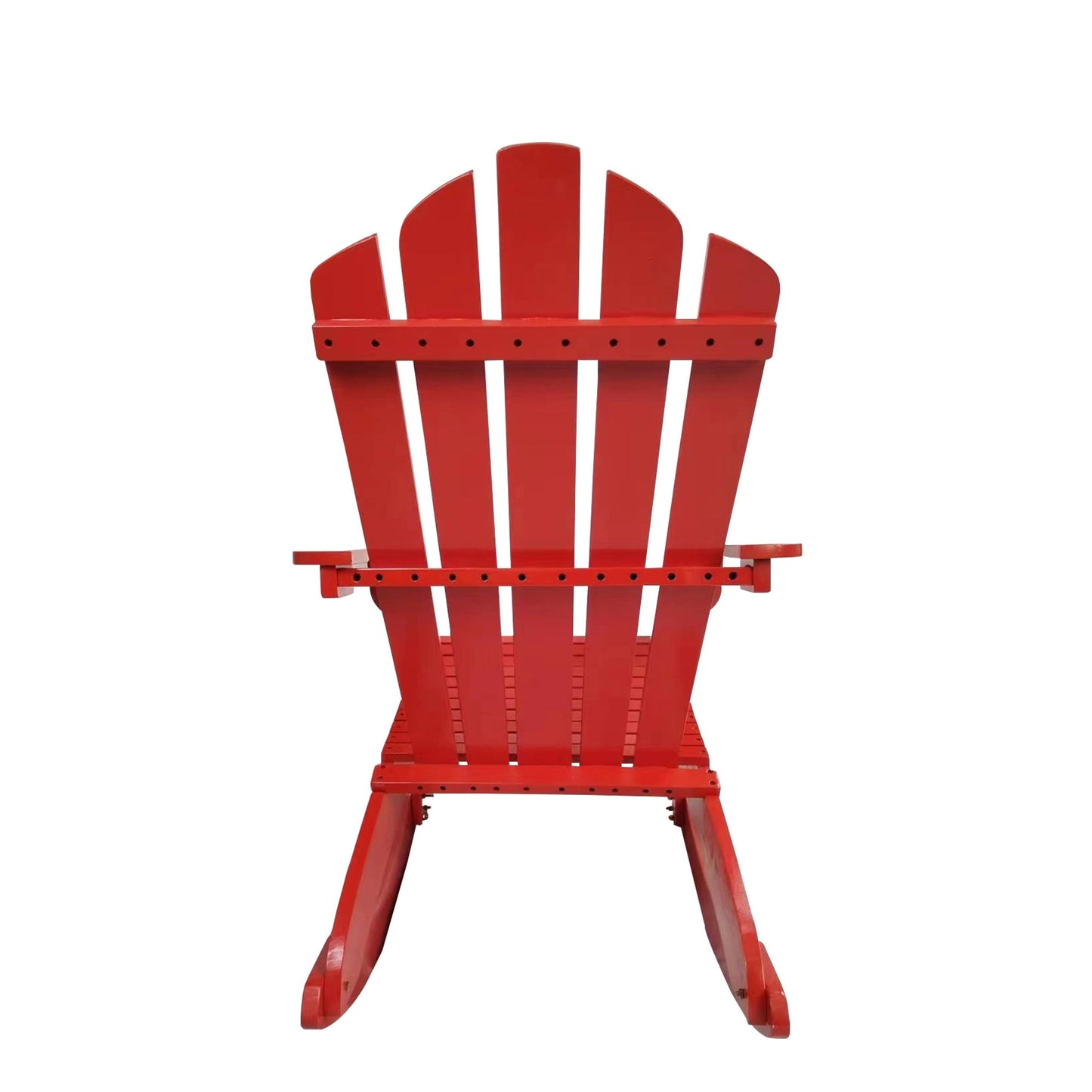 Reclining Outdoor Rocking Adirondack Chair - Red