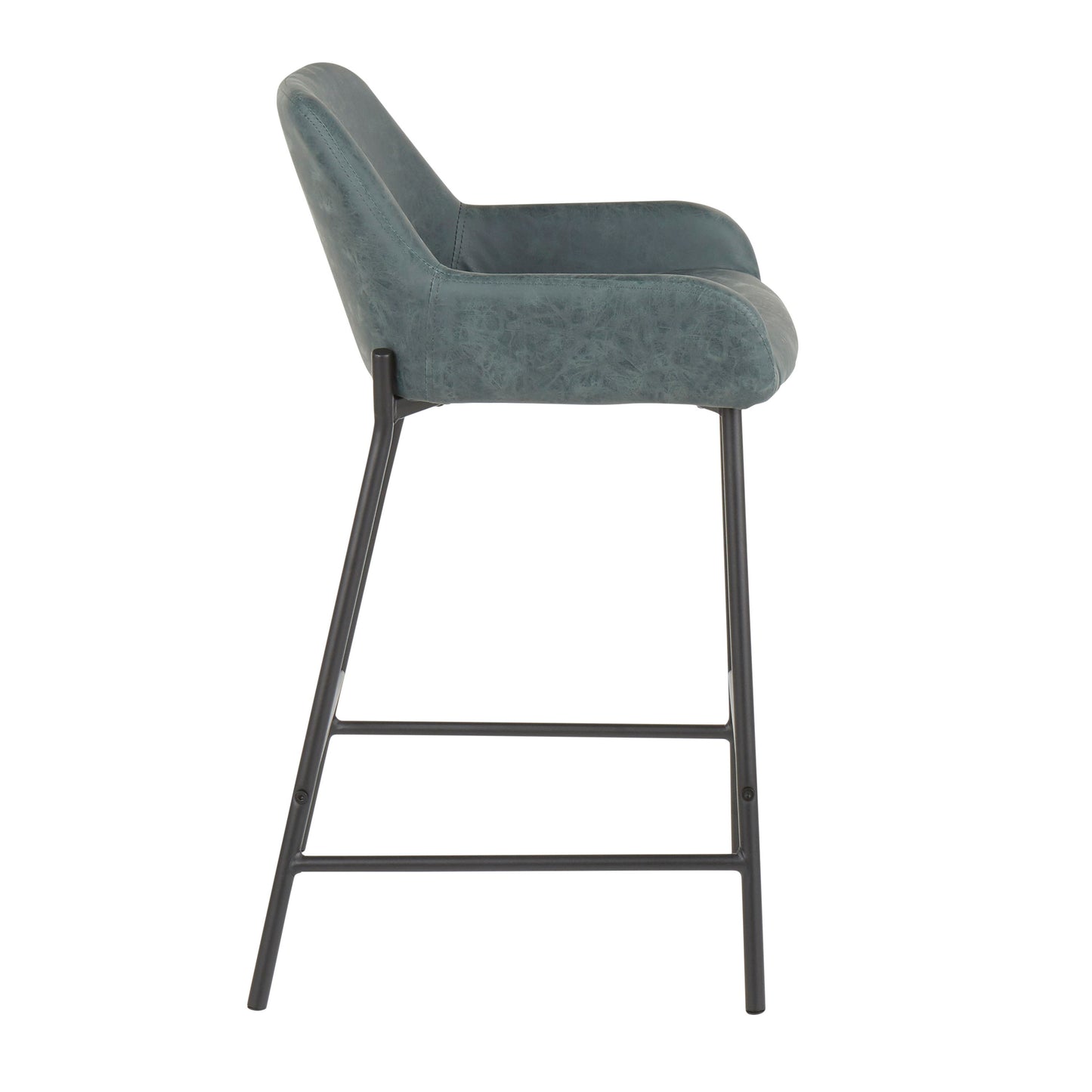 Daniella - Industrial Counter Stool (Set of 2) - Black / Green