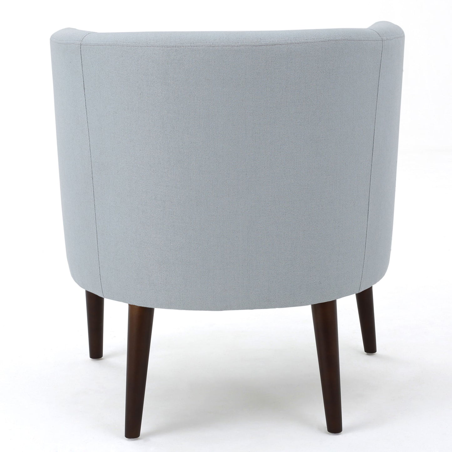 Elegant Upholstered Club Chair With Button Tufting - Light Blue