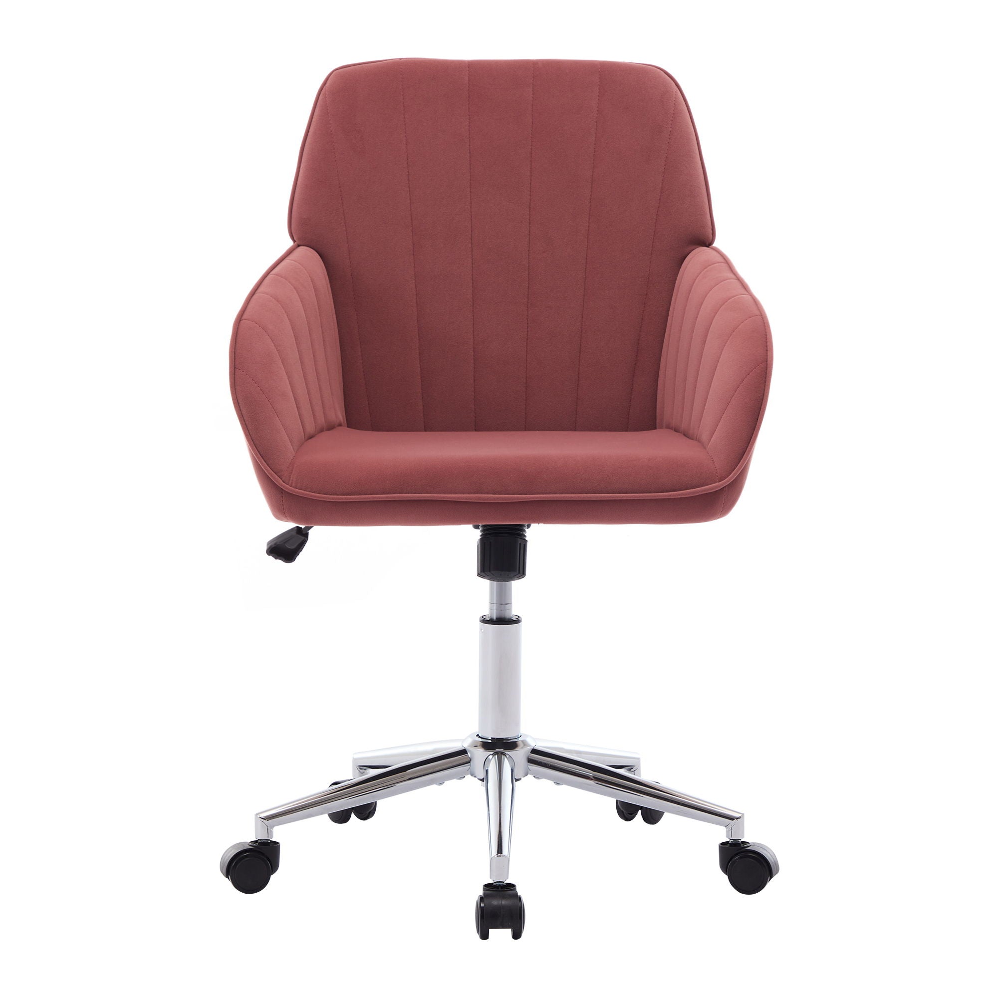 Adjustable Office Chair Ergonomic Swivel Chair - Rose Red