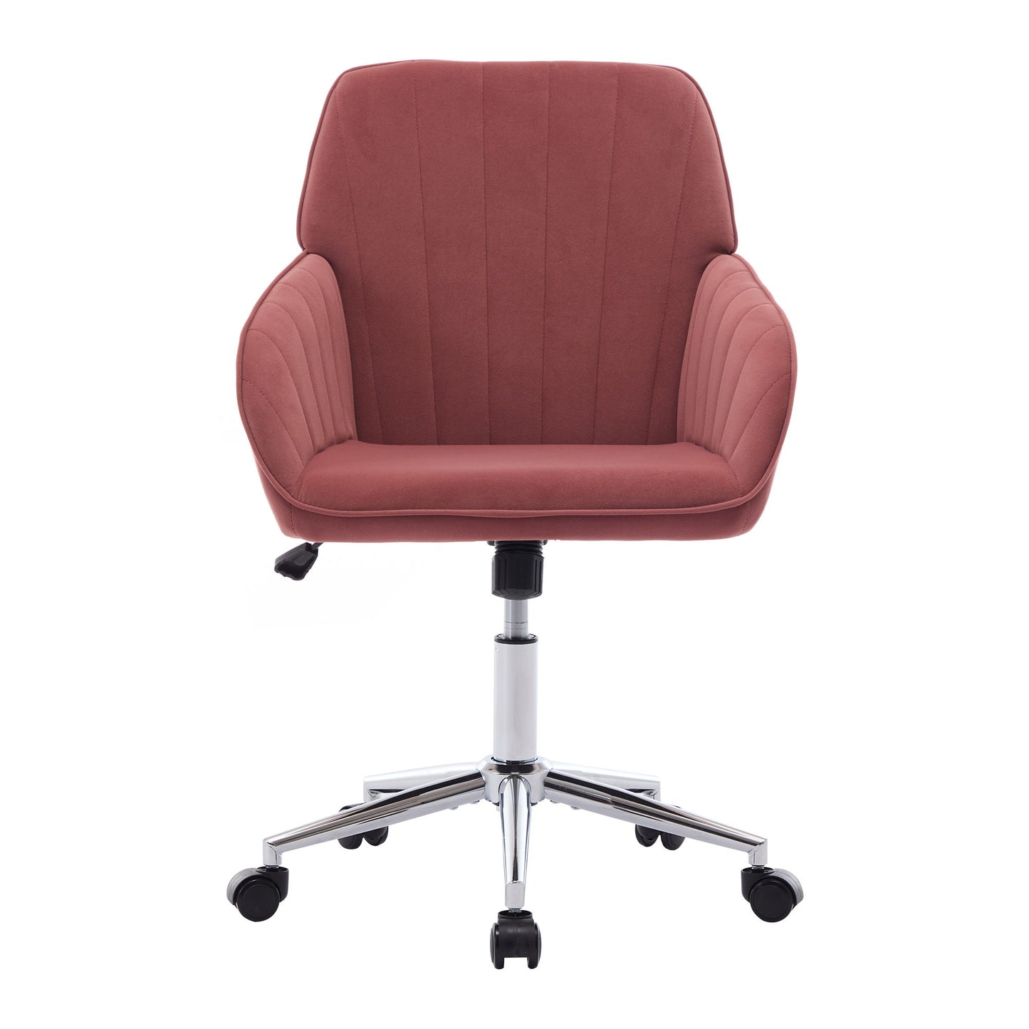 Adjustable Office Chair Ergonomic Swivel Chair - Rose Red