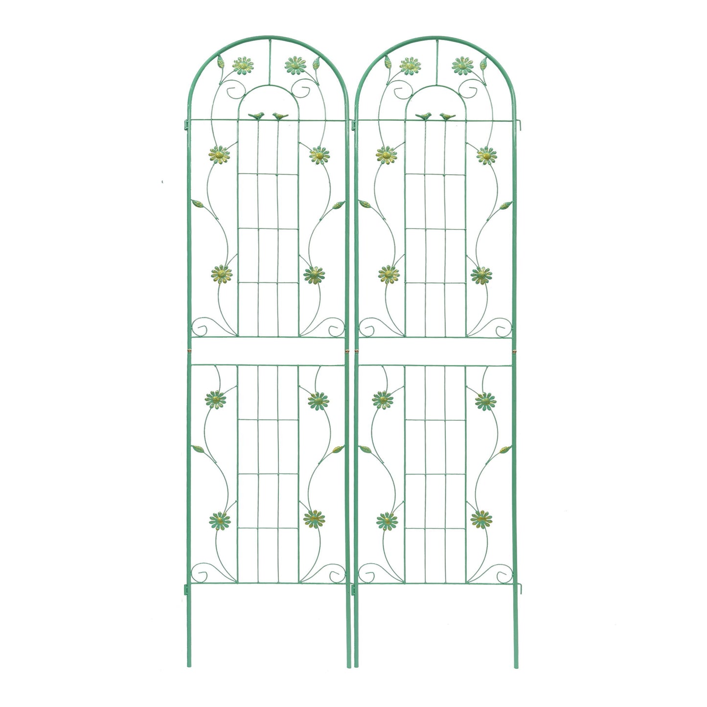 4 Pack Metal Garden Trellis Rustproof Trellis For Climbing Plant Outdoor Flower Support - Green