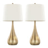 Pebble - Contemporary Table Lamp (Set of 2) - Gold / White