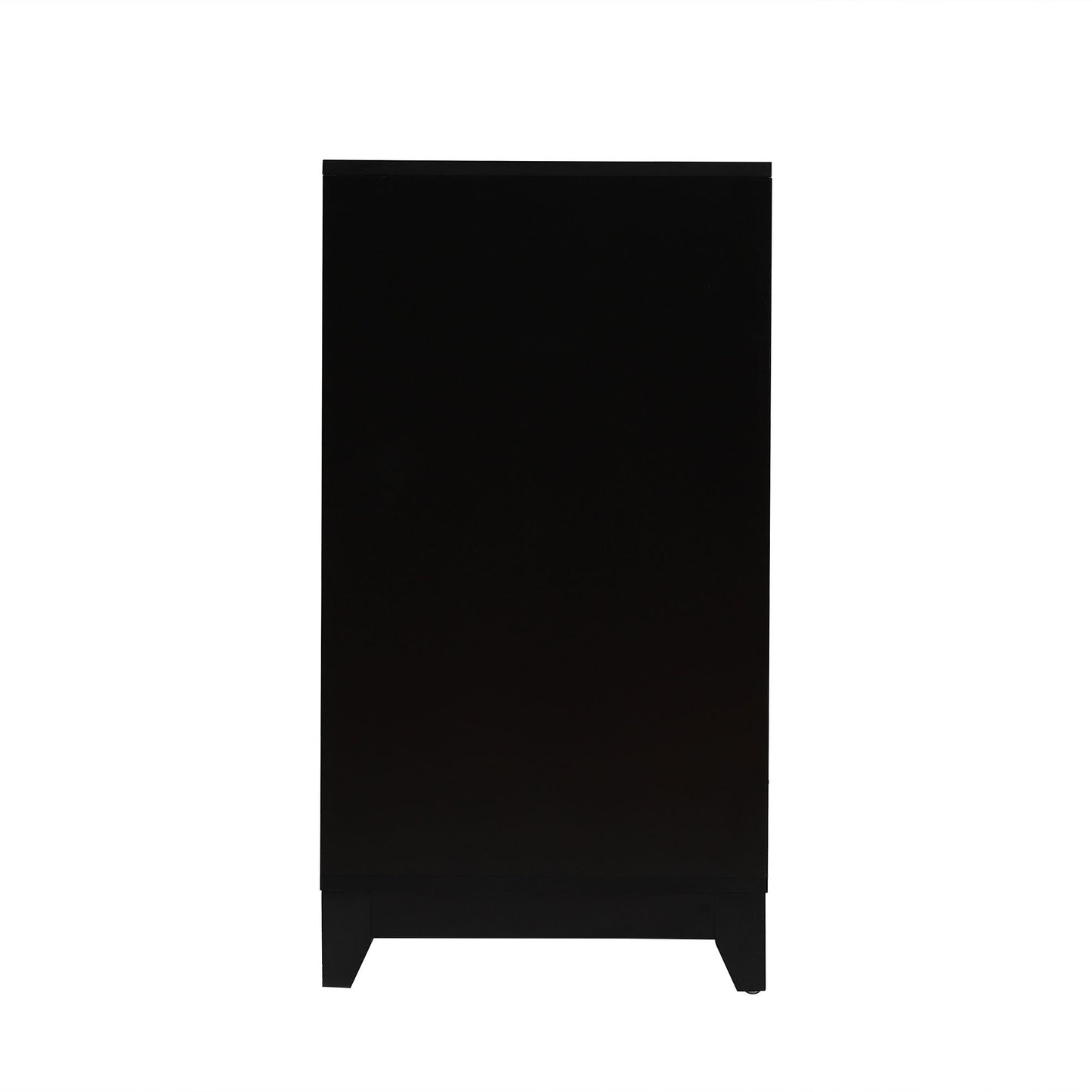 TV Stand For TVs Up To 65", Modern Entertainment Center Media Console Cabinet With 2 Spacious Storage Space, Solid Wood Legs For Living Room - Black