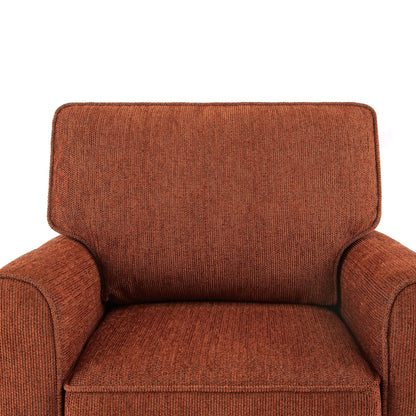 360 Degree Swivel Chair Accent Barrel Armchair With Side Pockets - Red