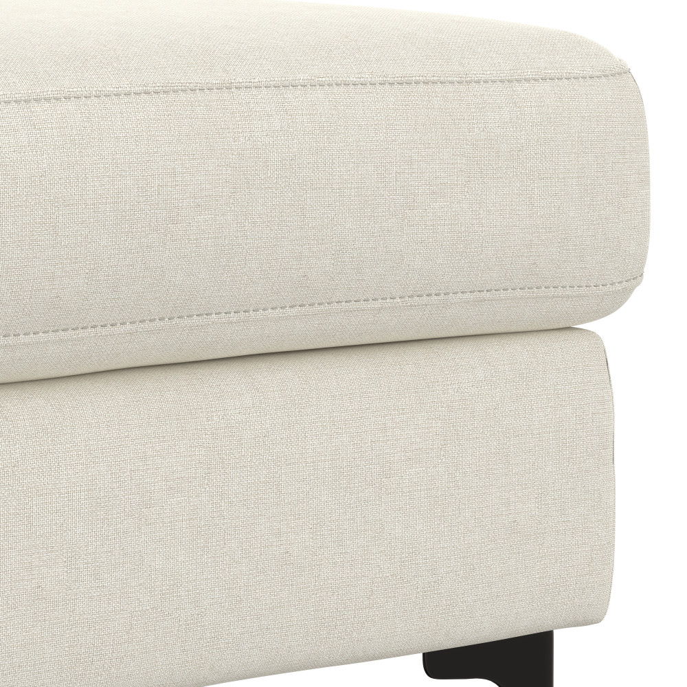 Ava - Mid Century Sofa With Ottoman Set - Cream