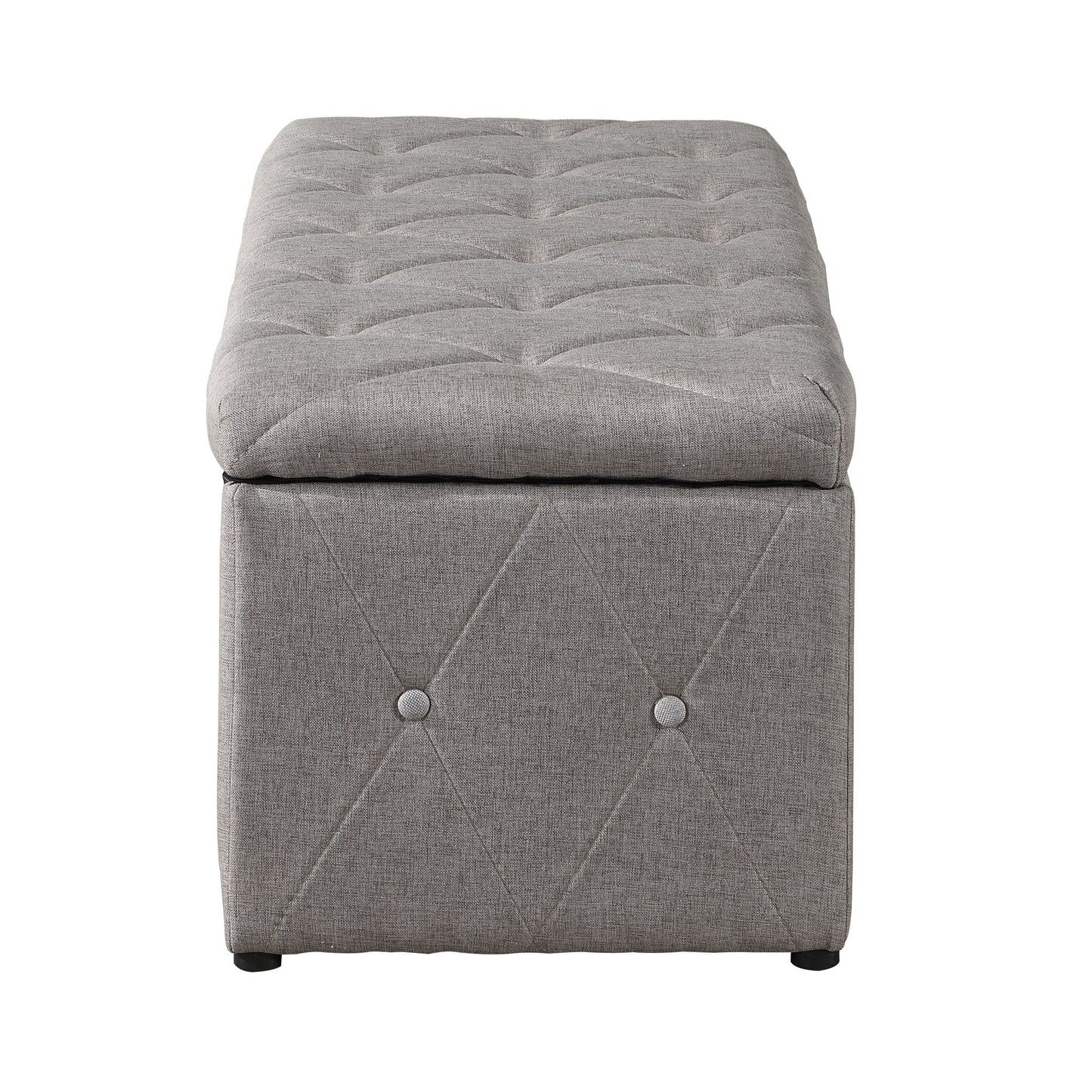 Rectangular Storage Ottoman Linen With 2 Set Ottomans - Beige