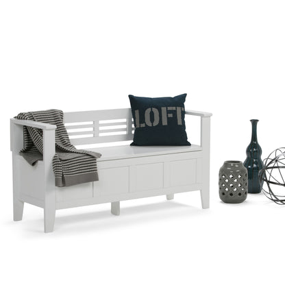 Adams - Entryway Storage Bench - White