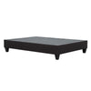 Twin Size, Modern Upholstered Platform Bed Frame, Solid Wood & Plywood Construction - Dark Gray