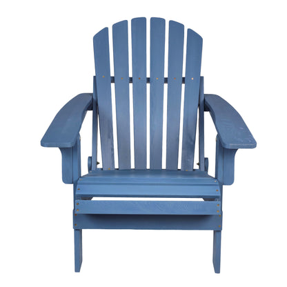 Oversize Outdoor Folding Adirondack Chair, Patio Chair For Garden Backyard Porch Pool Deck Firepit - Blue