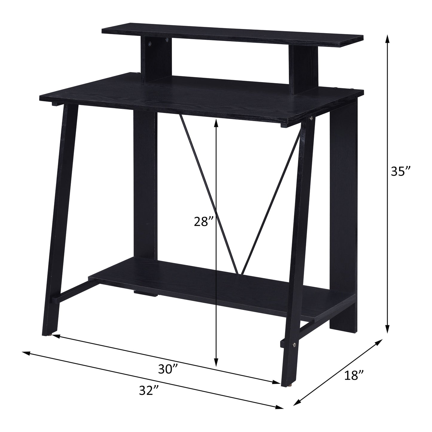 Nypho - Writing Desk - Black