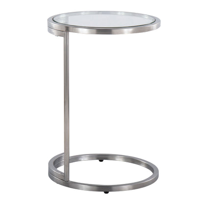 Zenn - Round End Table - Clear