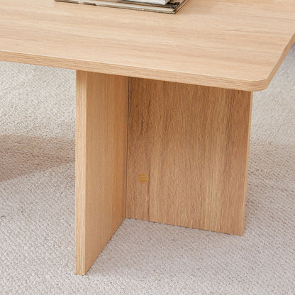 Modern Triangular Support Coffee Table, Lightweight And Stable, Perfectly Integrating Nature And Industry - Light Wood