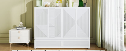 Full Size Murphy Bed With Large Drawer, USB Ports And Outlets - White