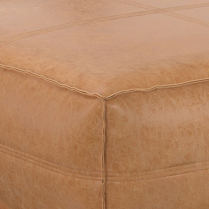 Brody - Extra Large Coffee Table Pouf - Distressed Brown
