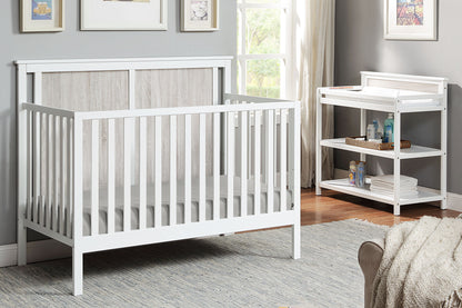 Connelly - Changing Table - White, Rockport Gray
