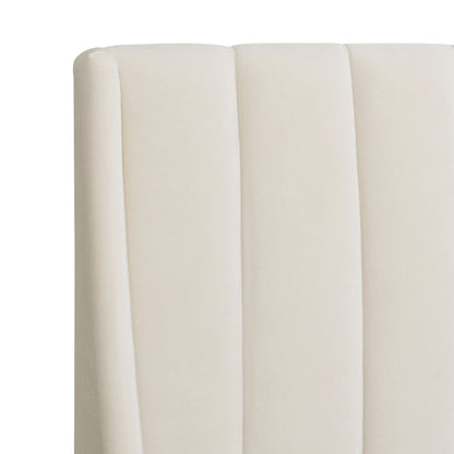 Aspen - King Vertical Tufted Headboard Platform Bed Set - French Beige