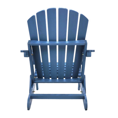 Oversize Outdoor Folding Adirondack Chair, Patio Chair For Garden Backyard Porch Pool Deck Firepit - Blue