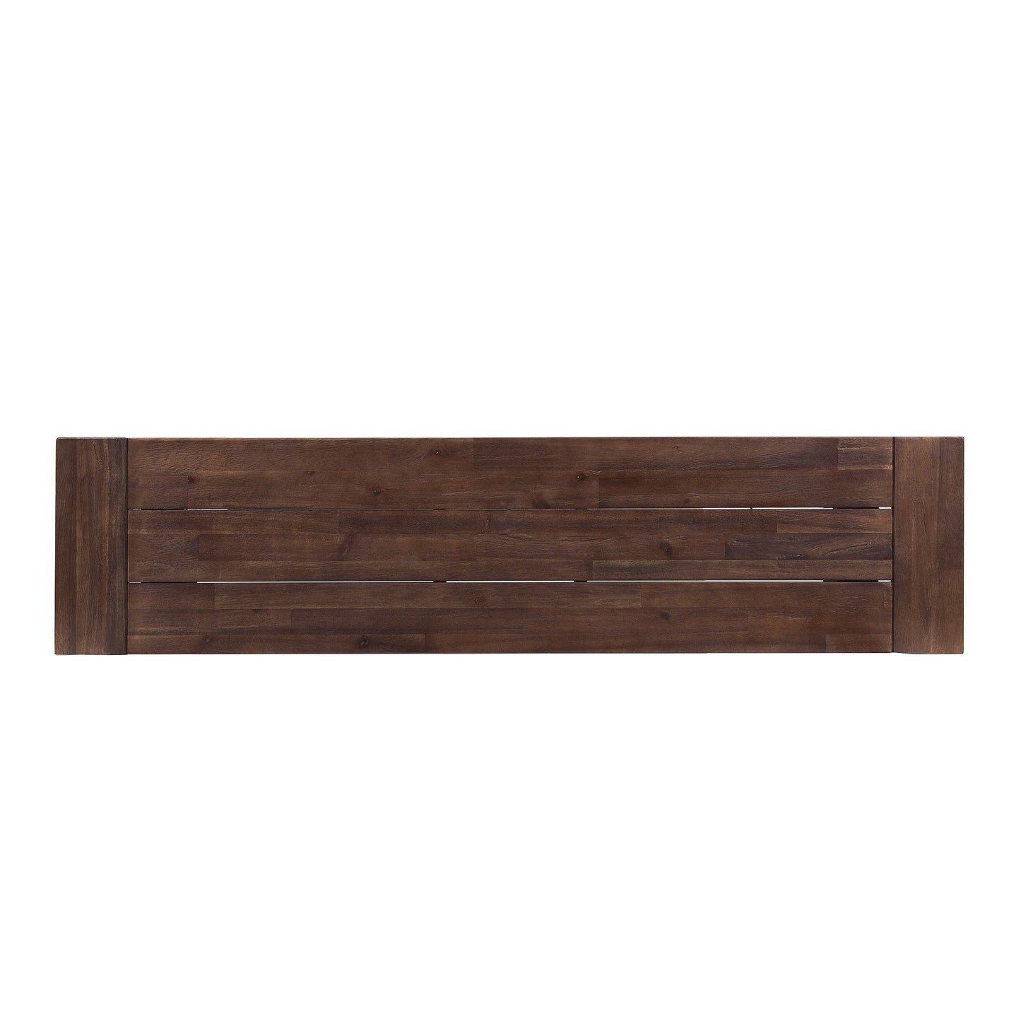 Tranquilizer - Outdoor Bench With Slat Panel Design (Set of 2) - Dark Brown / White