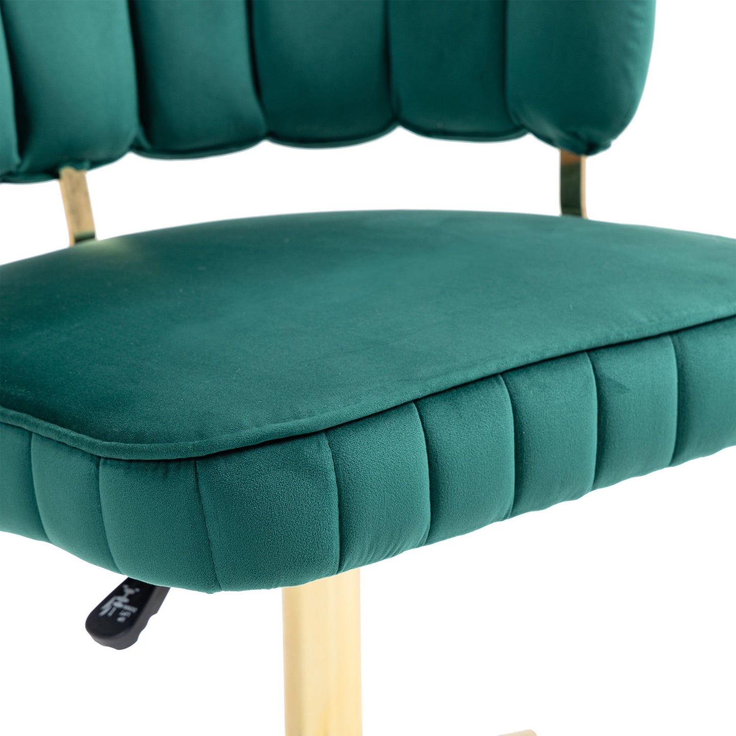 Velvet Home Office Desk Chair, Modern Cute Computer Chair, Wheels Swivel Height Adjustable Task Chair - Emerald