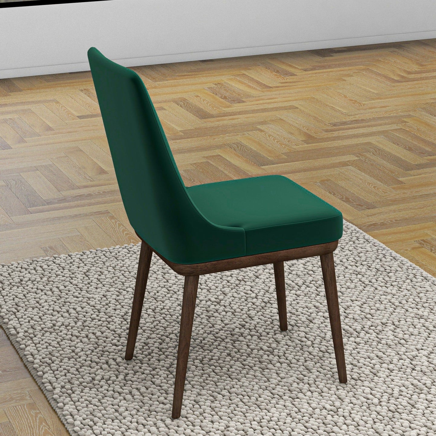 Kate - Mid-Century Modern Dining Chair (Set of 2) - Fabric - Multi
