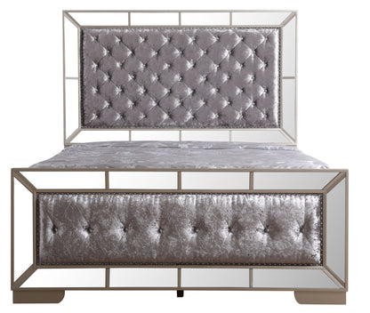 Full Bed Modern - Silver Champagne