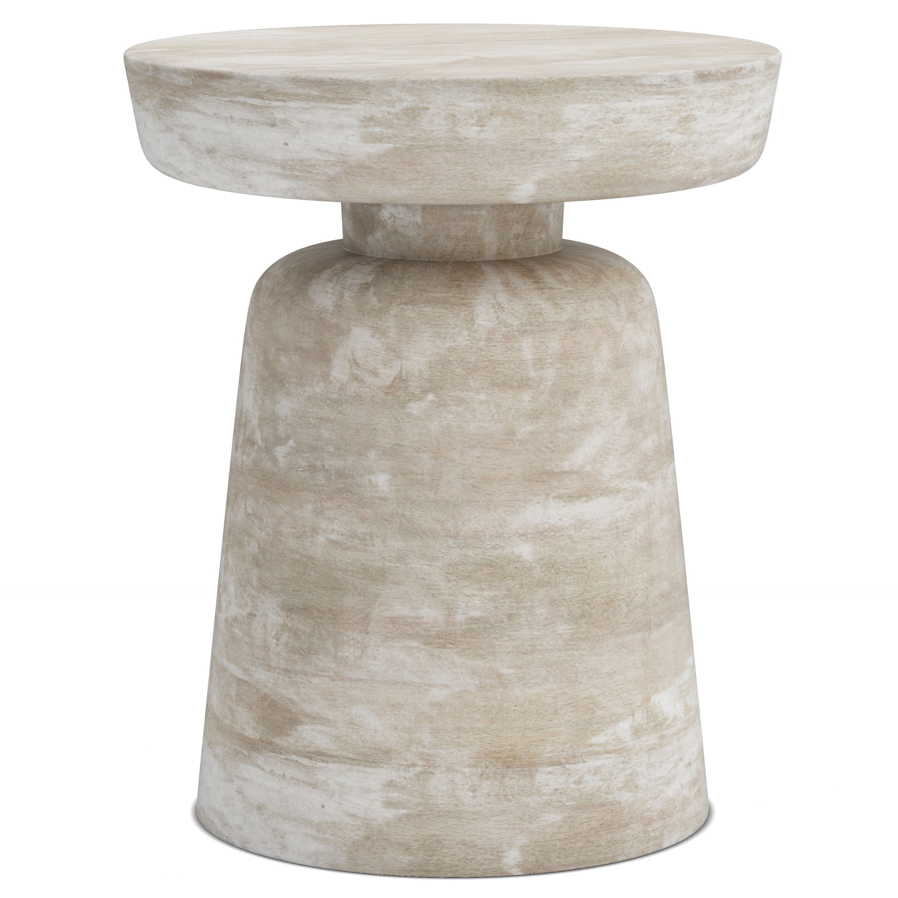 Robbie - Accent Table - Distressed White Wash