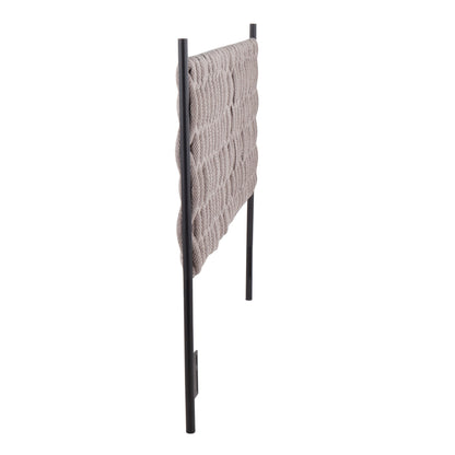 Braided Matisse - Queen Size Headboard - Black / Gray