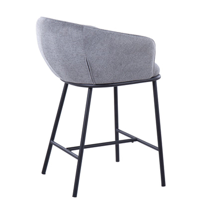 Ashland - Contemporary Counter Stool (Set of 2) - Black / Gray