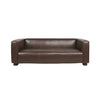 Contemporary 3 Seater Sofa With Tuxedo Design - Dark Brown