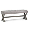 Salinger - Large Ottoman Bench - Distressed Gray Taupe