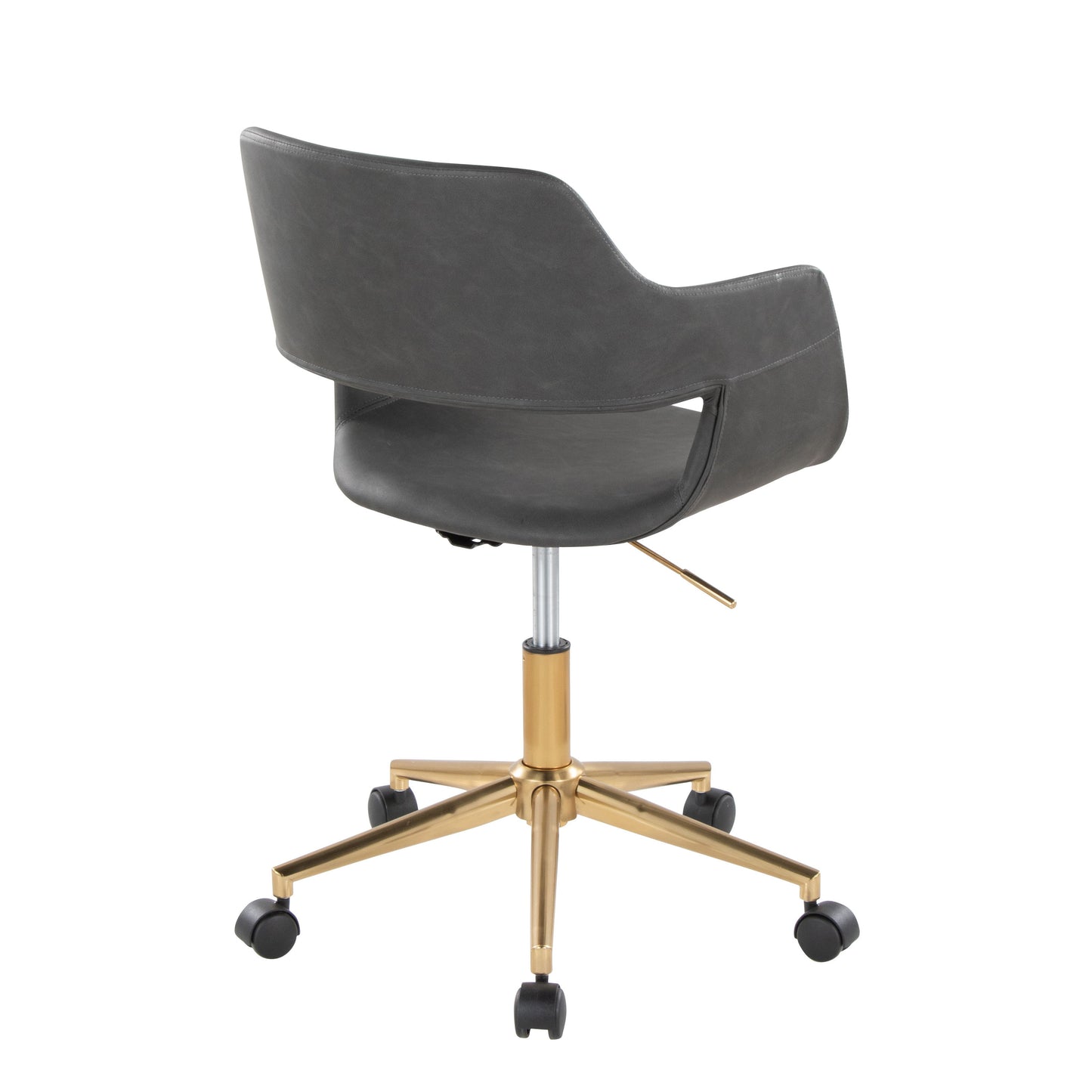 Margarite - Contemporary Task Chair - Gold / Gray