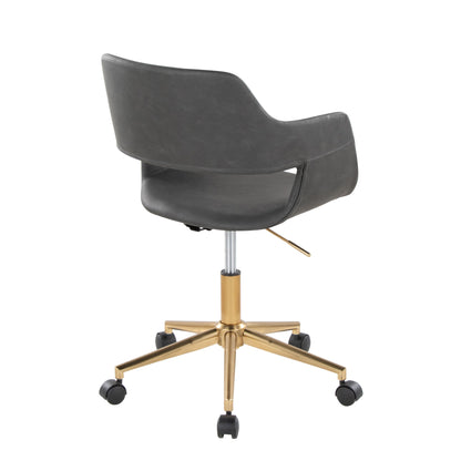 Margarite - Contemporary Task Chair - Gold / Gray