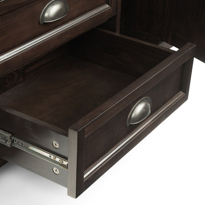 Burlington - TV Media Stand - Mahogany Brown