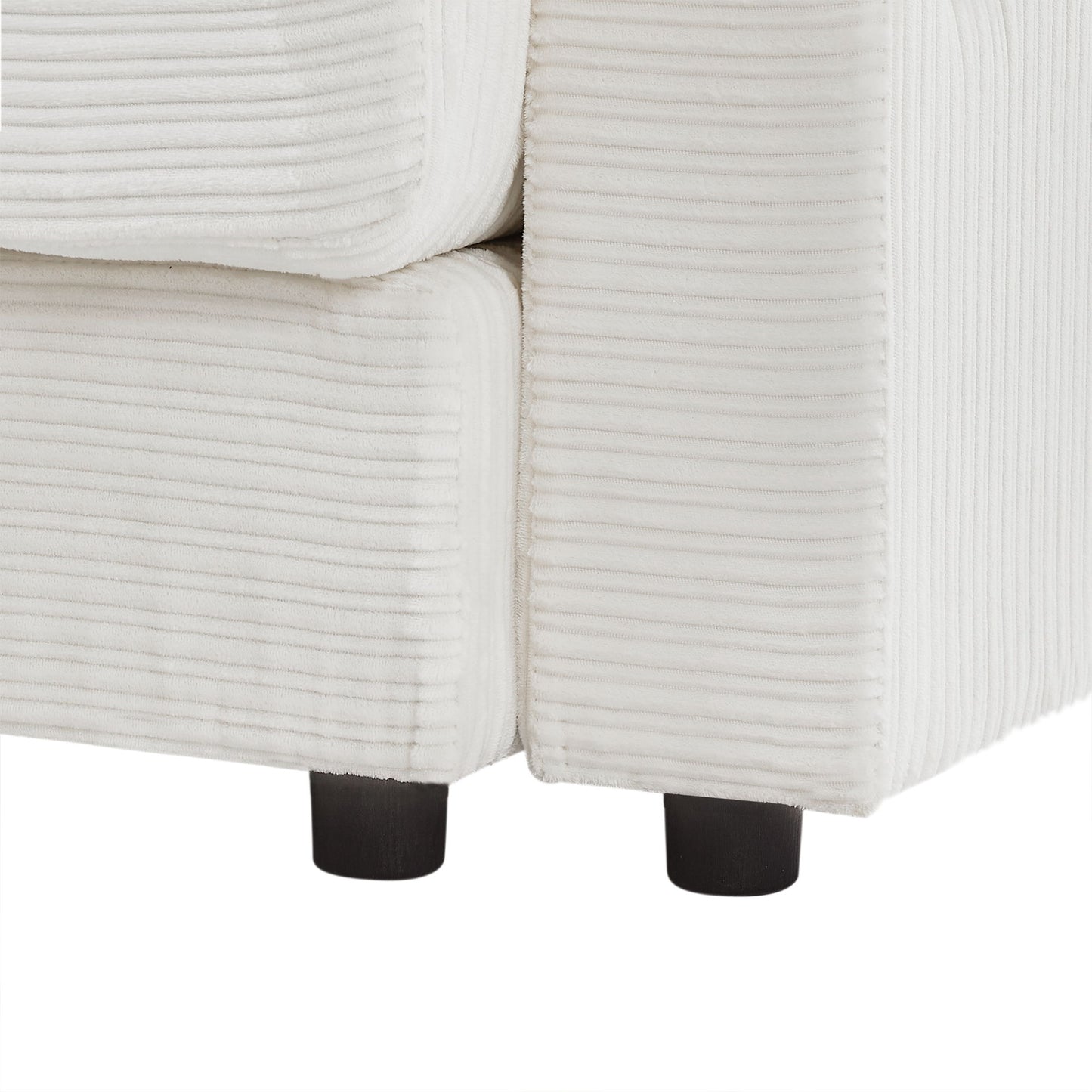 Modern Style 3 Seater Sofa Sectional Sofa Couch With Storage Space, Two Movable Ottomans, Two USB Ports, Two Cup Holders, A Phone Holder For Living Room - Beige