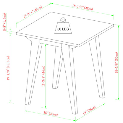 Japandi - Minimal Solid Wood Side Table - English Oak