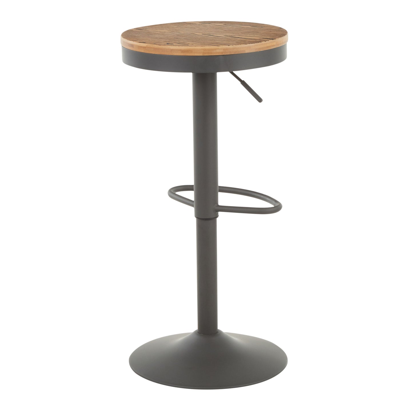 Dakota - Industrial Adjustable Barstool (Set of 2) - Gray