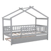 Twin Size House Bed & Twin Size Trundle - Gray