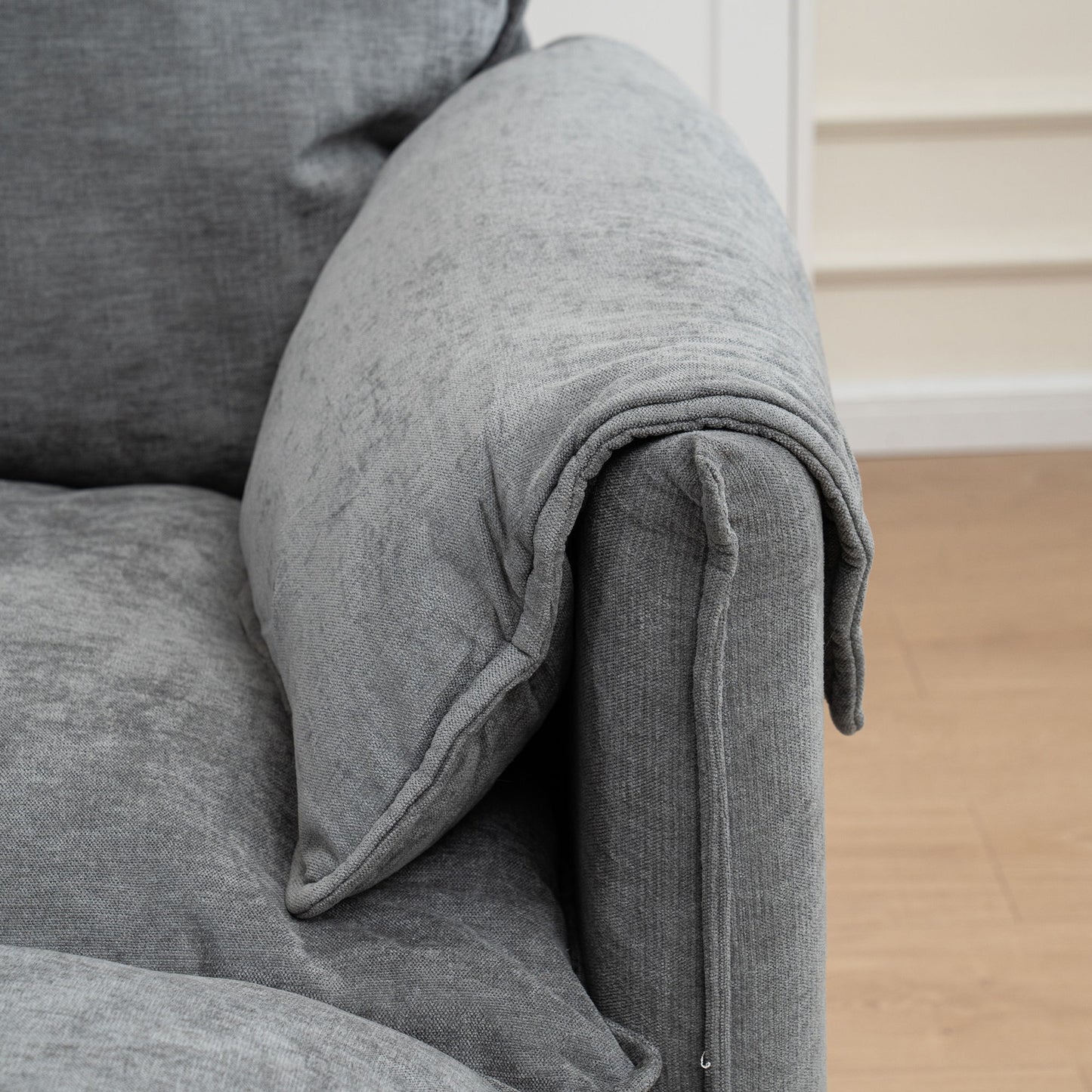 Convertible Combination Sofa, Sofa U Shaped, Sofa With Footstools With Storage - Gray Sofa For Living Room, Living Room 2 Seater Combination Sofa Gray - Gray
