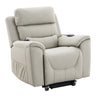 Marsha - Silicone Synthetic Leather Power Motion Recliner With Lift Heating Massage Chair - Light Gray