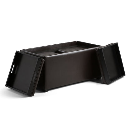 Avalon - 5 Piece Storage Ottoman - Tanners Brown