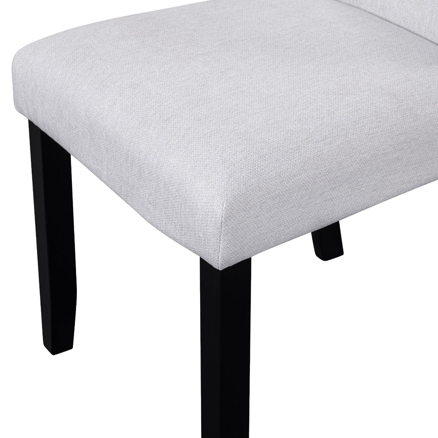 5 Piece Round Dining Table Set, Modern Dining Table And 4 Upholstered Chairs For Dining Room, Kitchen Room, Living Room - Beige / Black