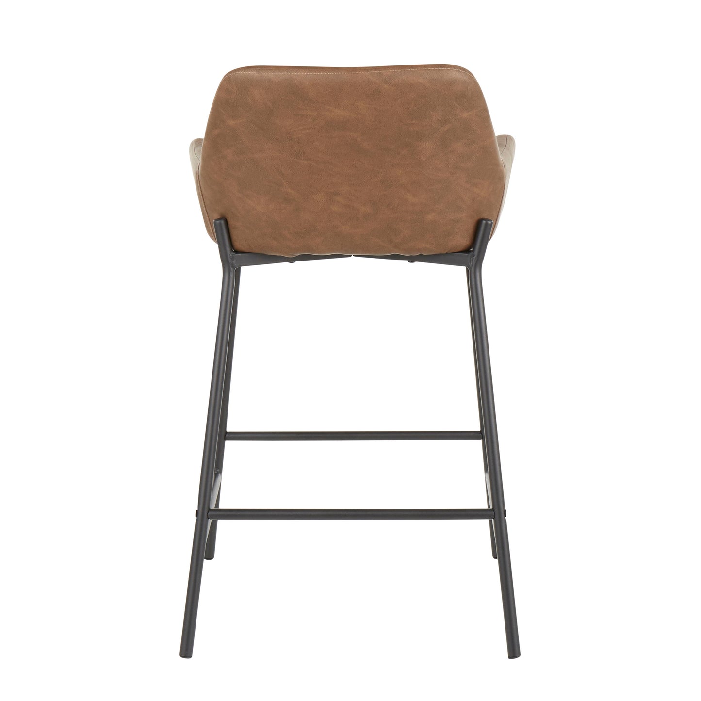 Daniella - Industrial Counter Stool (Set of 2) - Black / Espresso