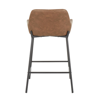 Daniella - Industrial Counter Stool (Set of 2) - Black / Espresso