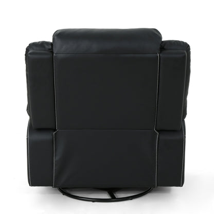Wide Manual Swivel Standard Recliner - Black