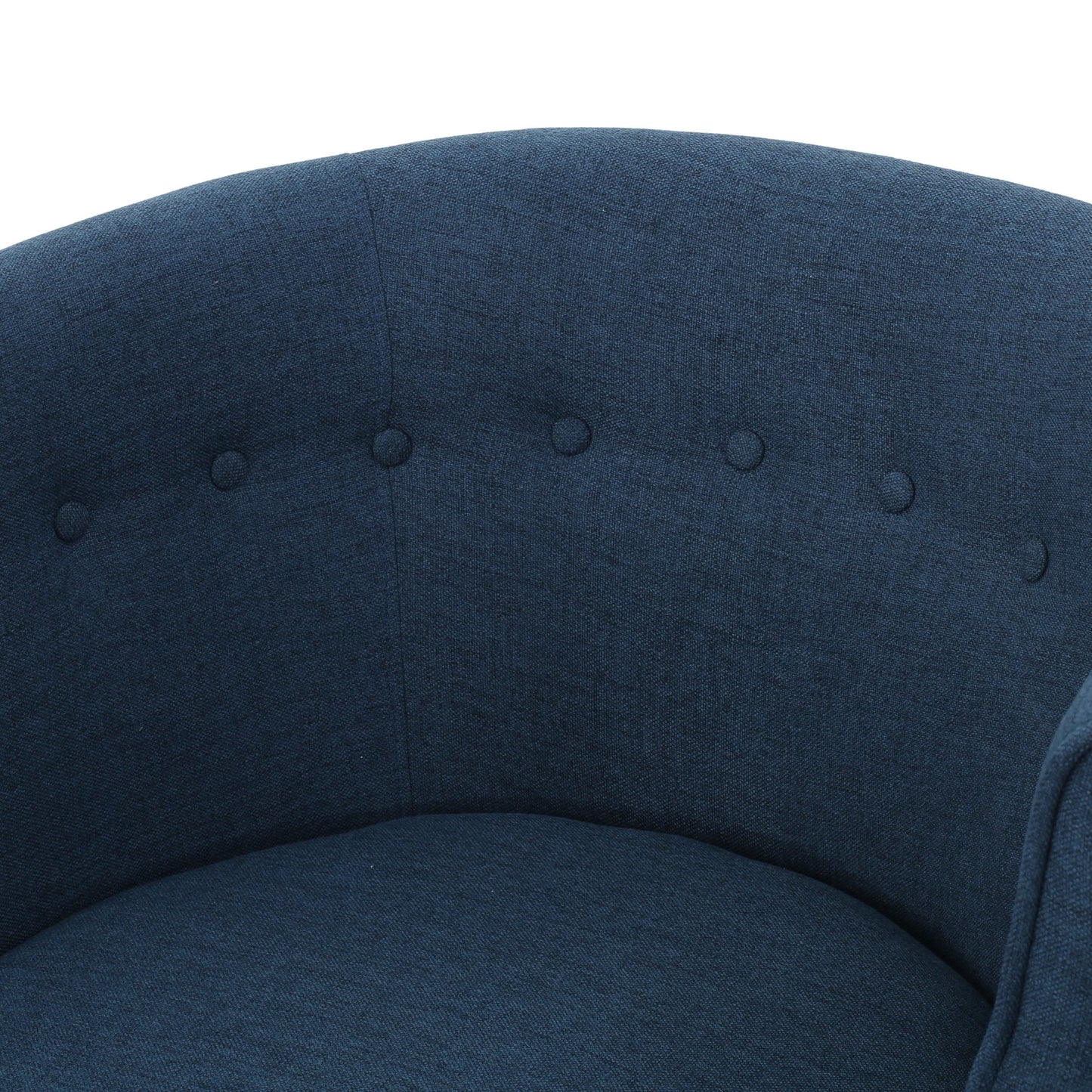 Contemporary Upholstered Club Chair With Button Tufting - Navy Blue