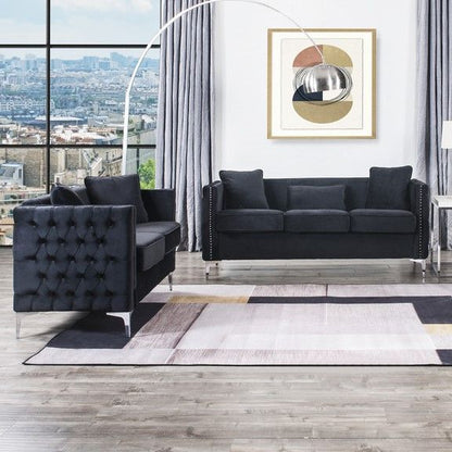 Bayberry - Sofa Loveseat Living Room Set - Black