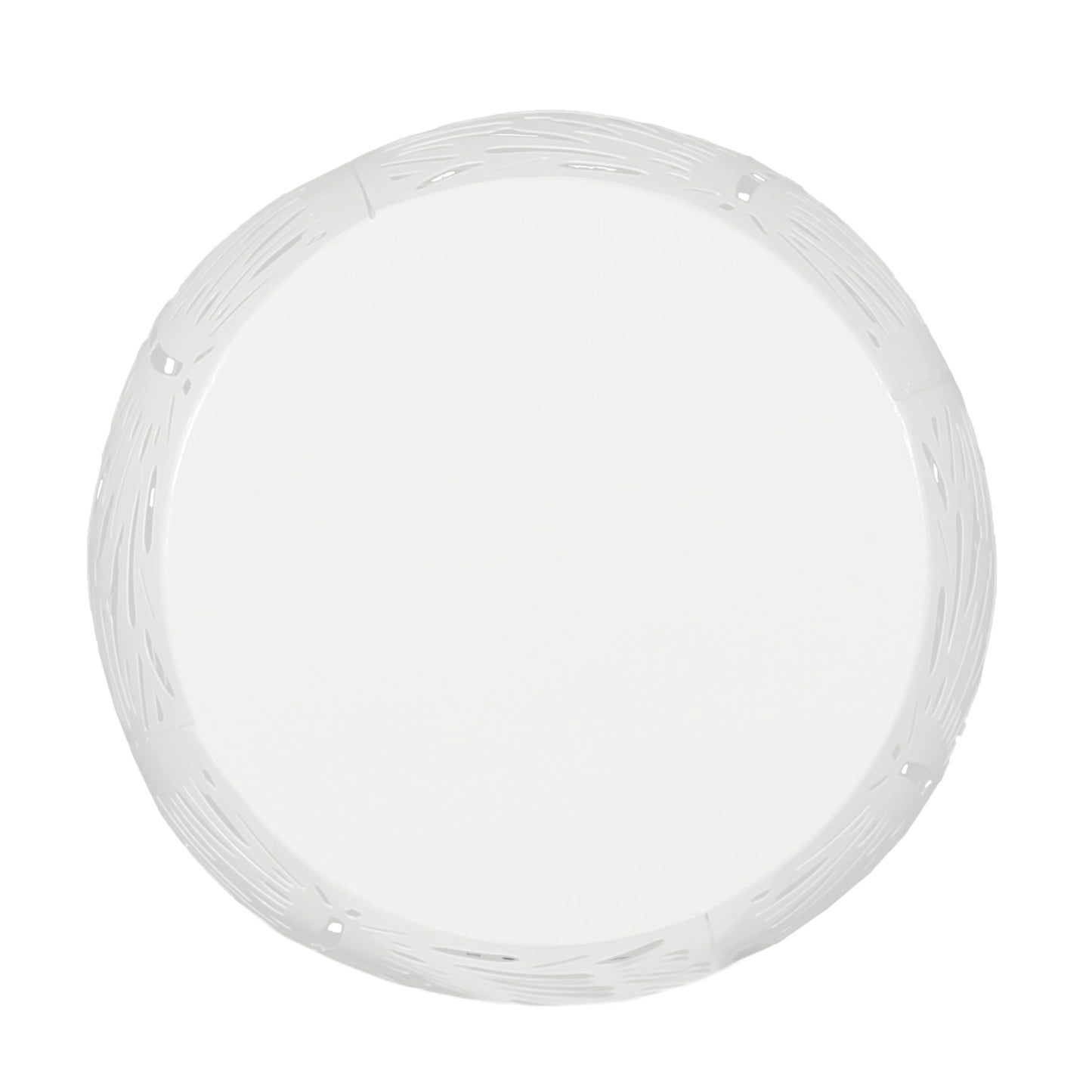 Metal End Table Large - White