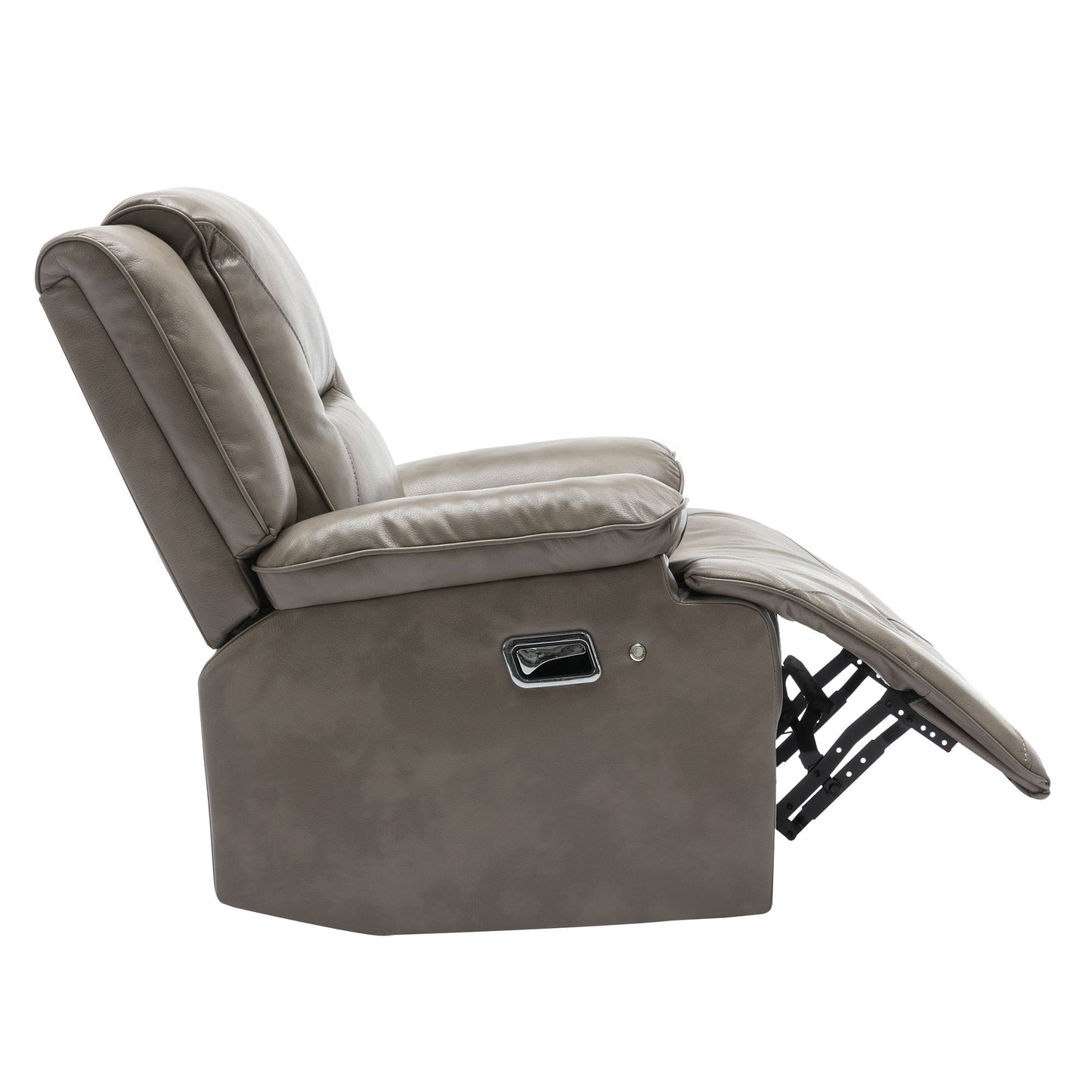 360ÔøΩÔøΩ Swivel And Rocking Home Theater Recliner Manual Recliner Chair With A Led Light Strip For Living Room - Gray