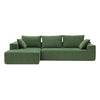 Modular Sectional Living Room Sofa Set, Modern Minimalist Style Couch, Upholstered Sleeper Sofa Salon, 2 Piece Free Combination, L-Shape - Green